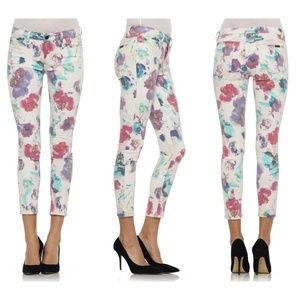 Joe's Jeans Skinny Ankle Rose Printed Denim